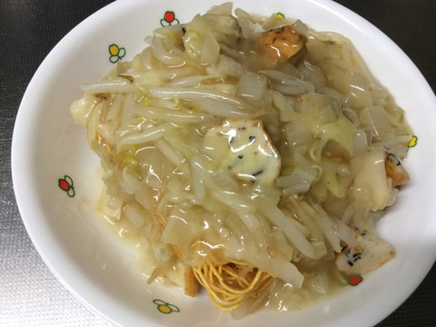 味のマルタイ皿うどん(揚げかまぼこ&野菜)